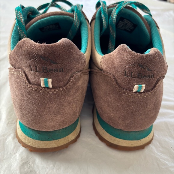NWOT L. L. Bean Katahdin trail suede mesh Shoes - Beige brown turquoise SZ 11 M - Picture 6 of 13